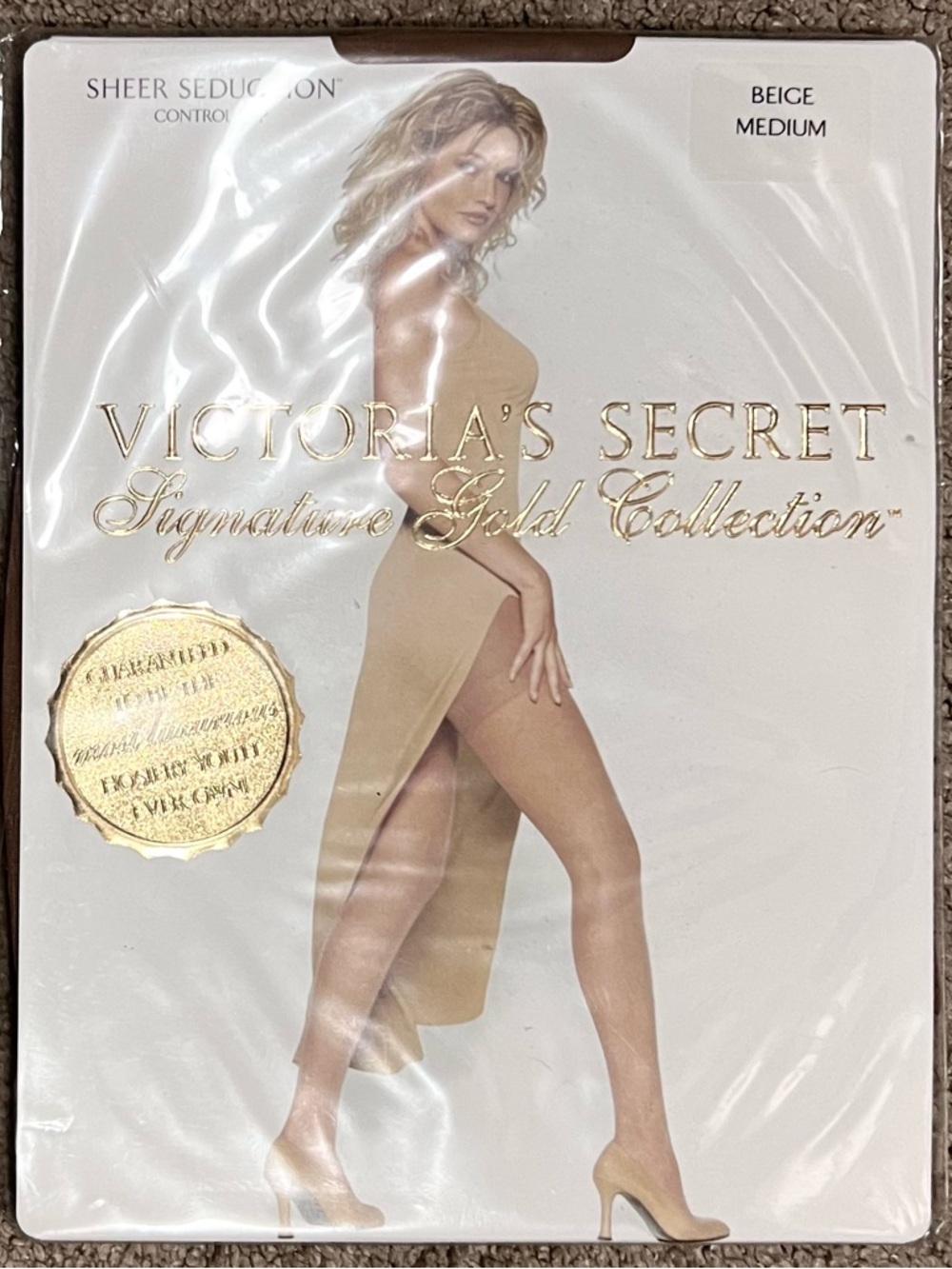 Victoria's Secret Signature Gold Collection Sheer Seduction Pantyhose - Beige